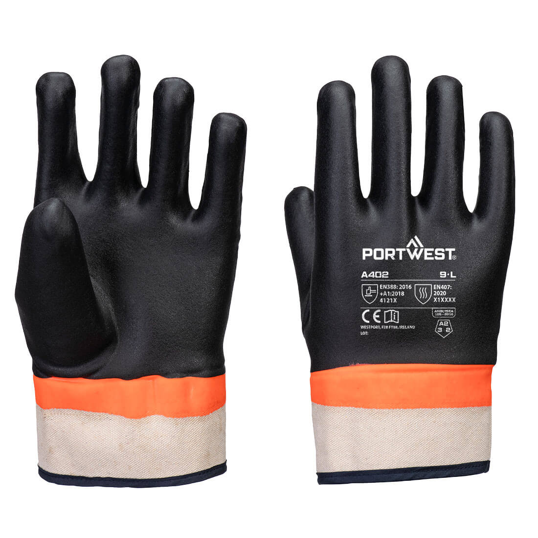 Cimdi Grip PVC Sandy Double Dipped