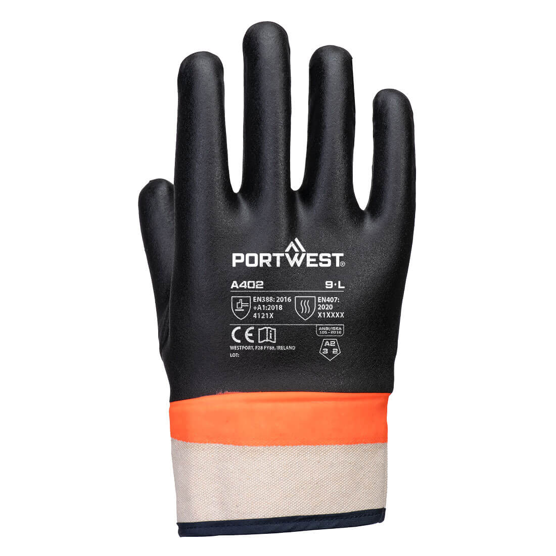 Cimdi Grip PVC Sandy Double Dipped