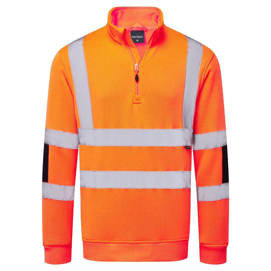 Hi-Vis adītais džemperis ar 1/2 rāvējslēdzēju