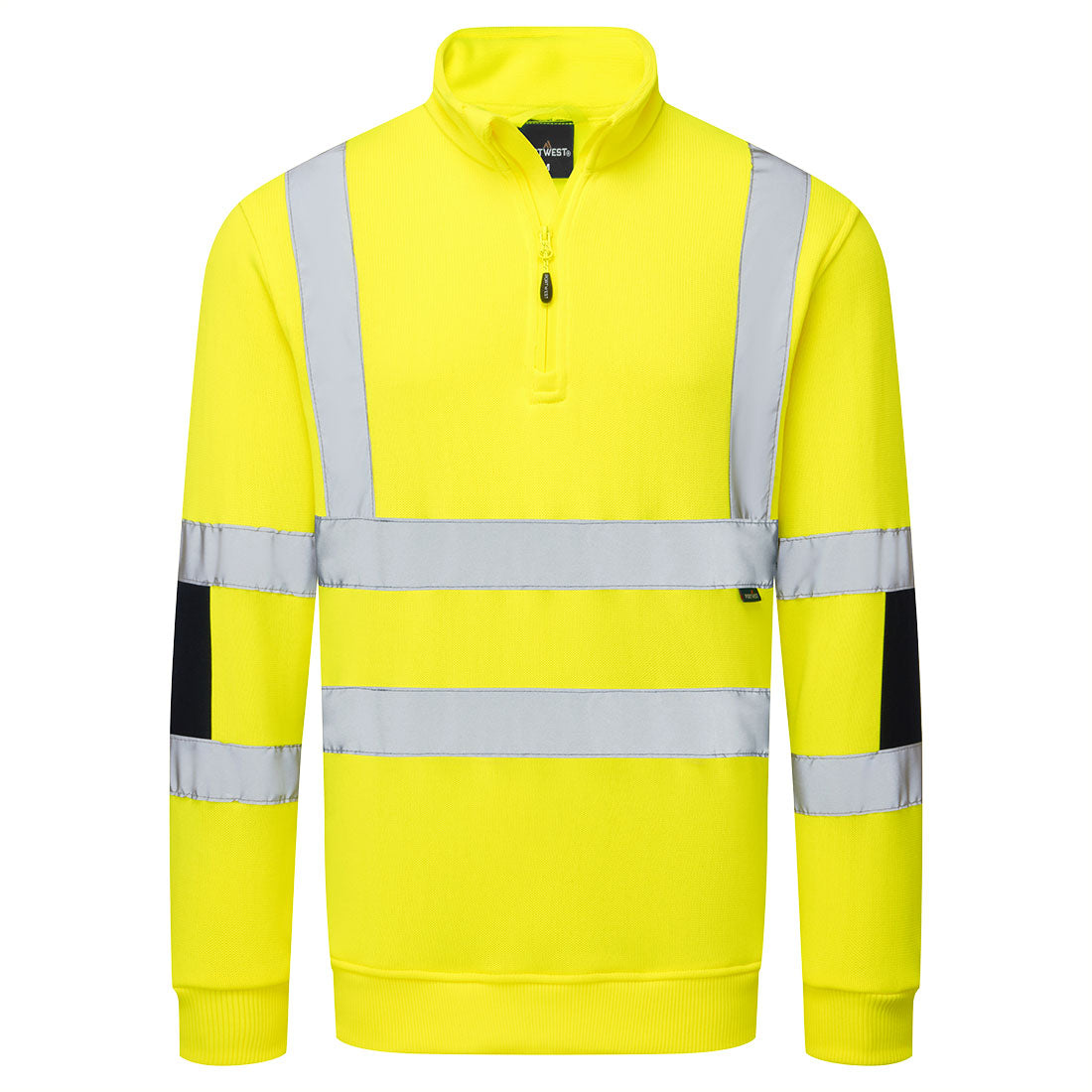 Hi-Vis adītais džemperis ar 1/2 rāvējslēdzēju