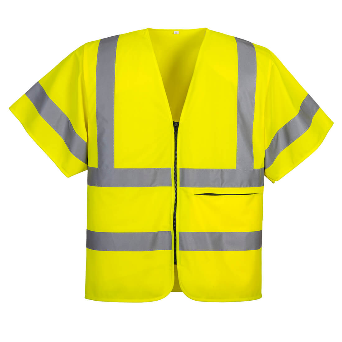Hi-Vis veste ar siksnām un rāvējslēdzēju