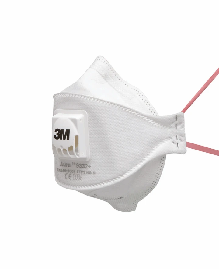 3M™ Aura Daļiņu respirators, FFP3, ar vārstu, 9332+