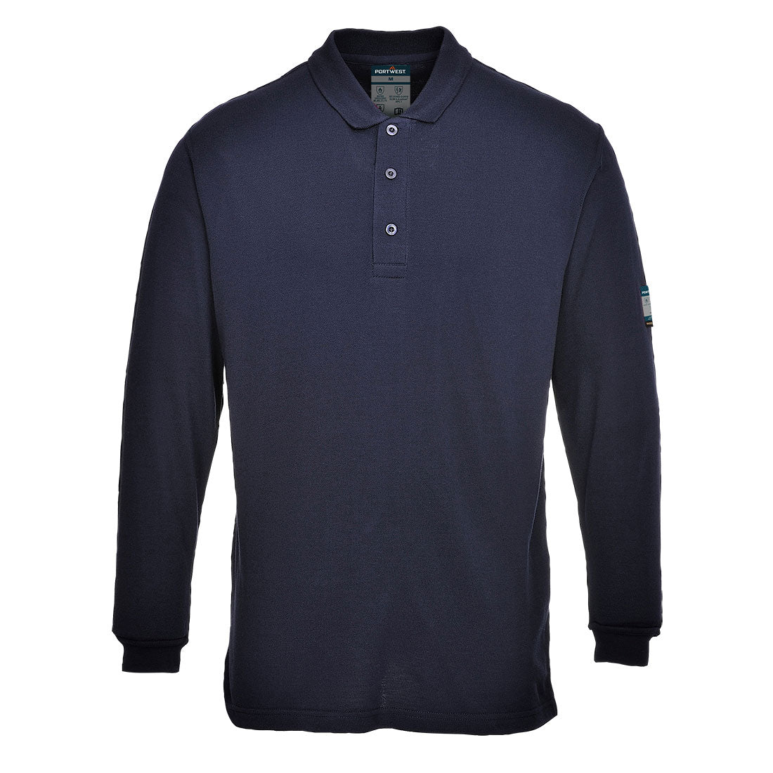 Modaflame Knit ugunsdrošs polo krekls ar garām piedurknēm