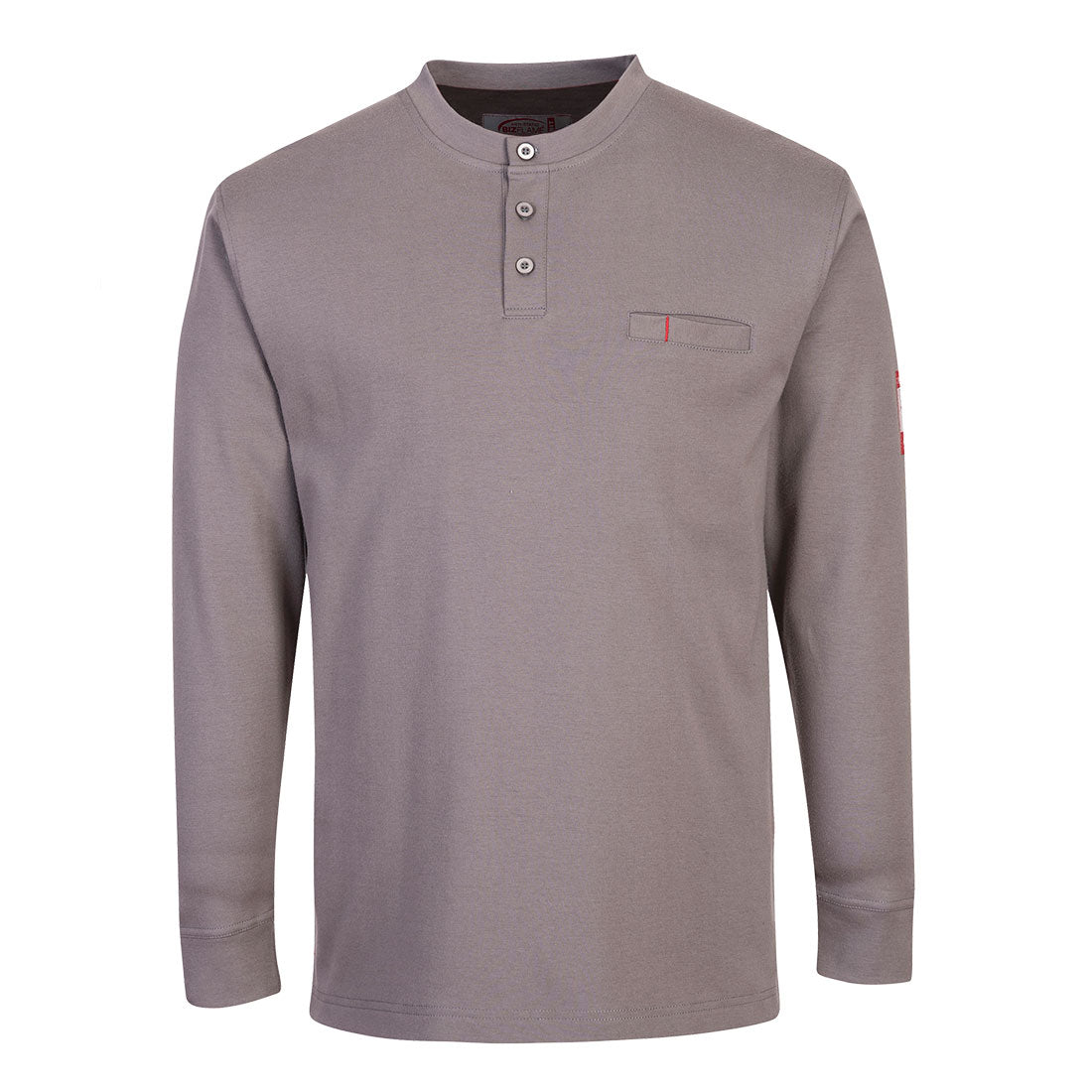 Bizflame Knit ugunsdrošs Henley T-krekls ar garām piedurknēm