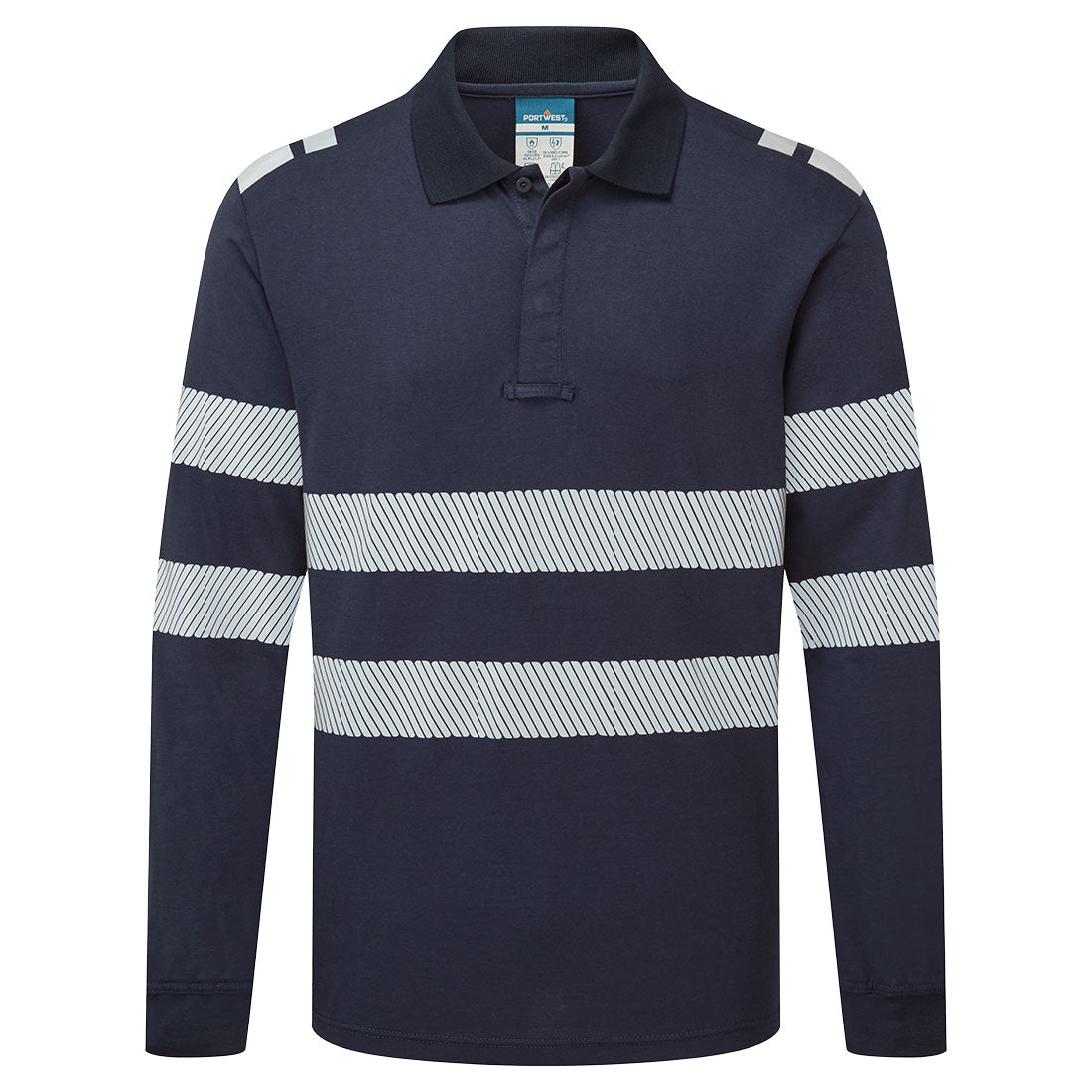 PW3 Modaflame Knit ugunsdrošs polo krekls ar garām piedurknēm