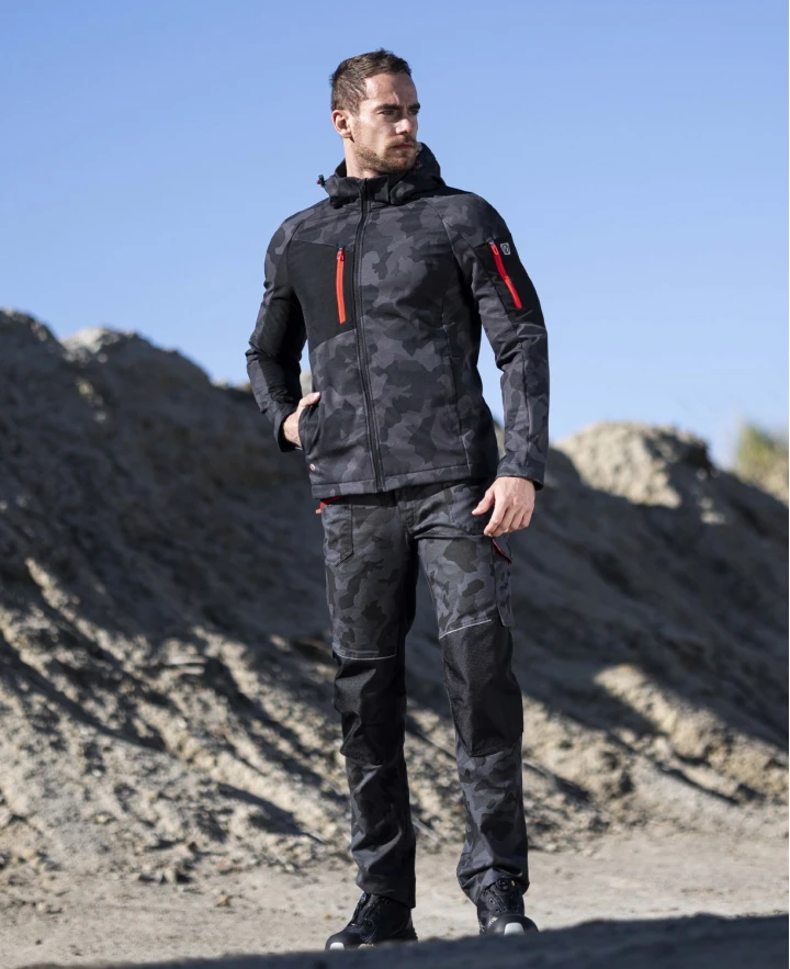 Softshell jaka CITYCONIC CAMO