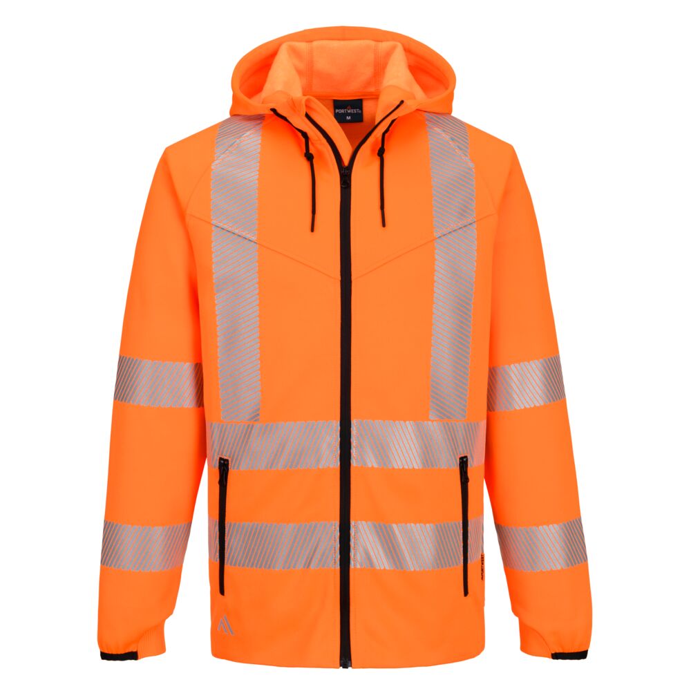 KX3 Sport Hi-Vis džemperis ar kapuci un rāvējslēdzēju