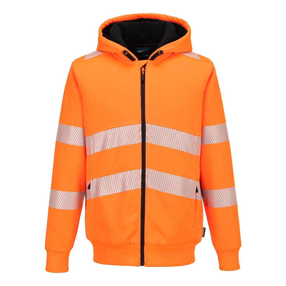 PW3 Hi-Vis ziemas džemperis ar kapuci un rāvējslēdzēju