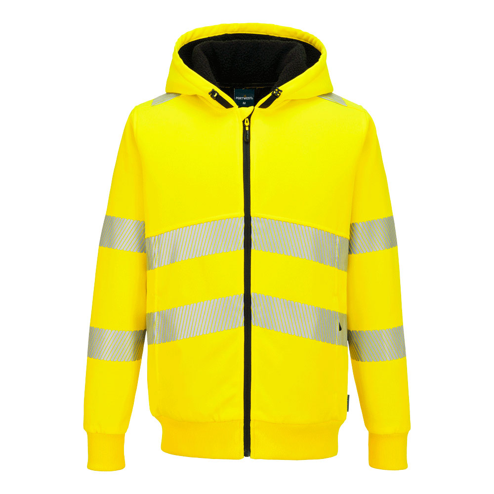 PW3 Hi-Vis ziemas džemperis ar kapuci un rāvējslēdzēju