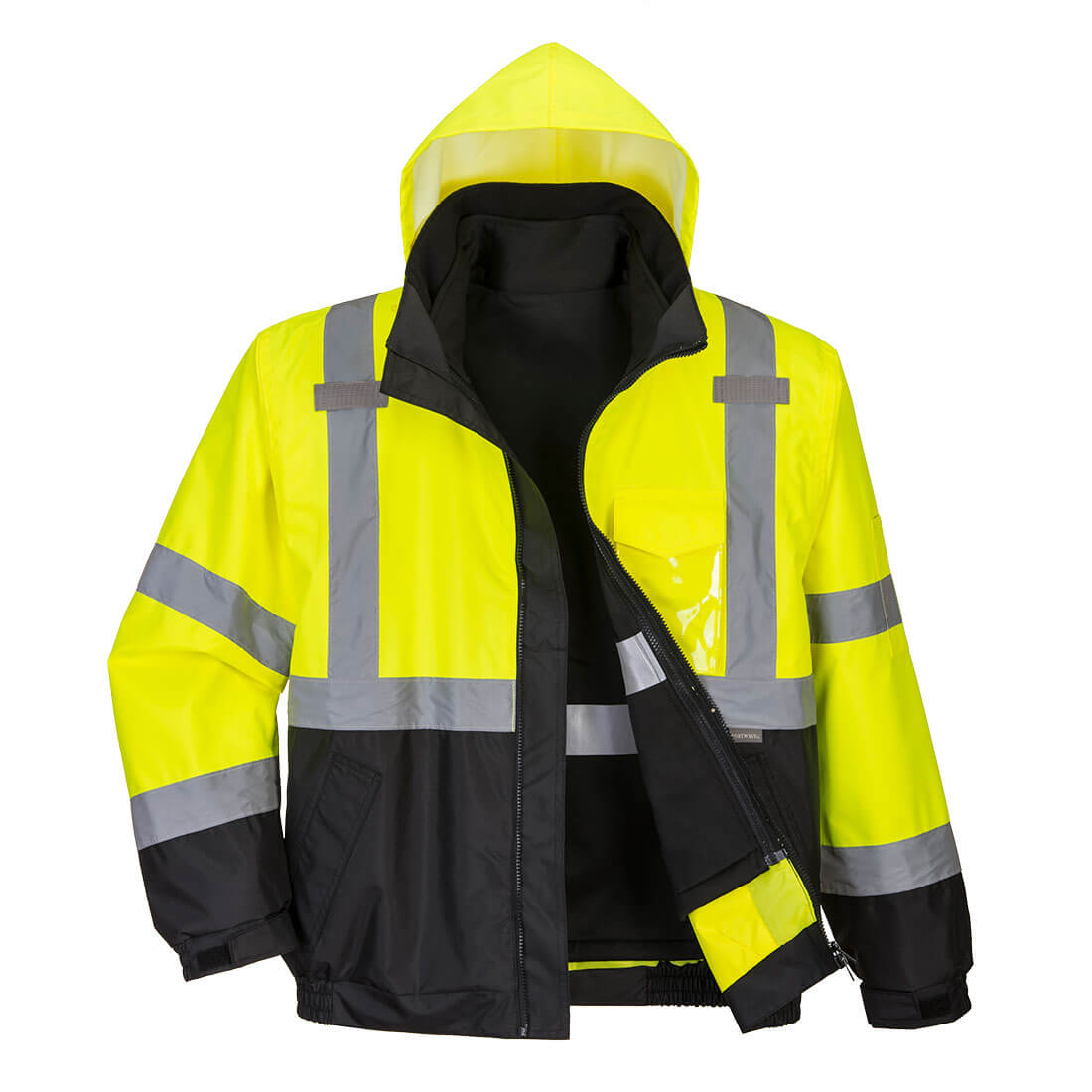 Hi-Vis 3-in-1 kontrasta premium bomber jaka