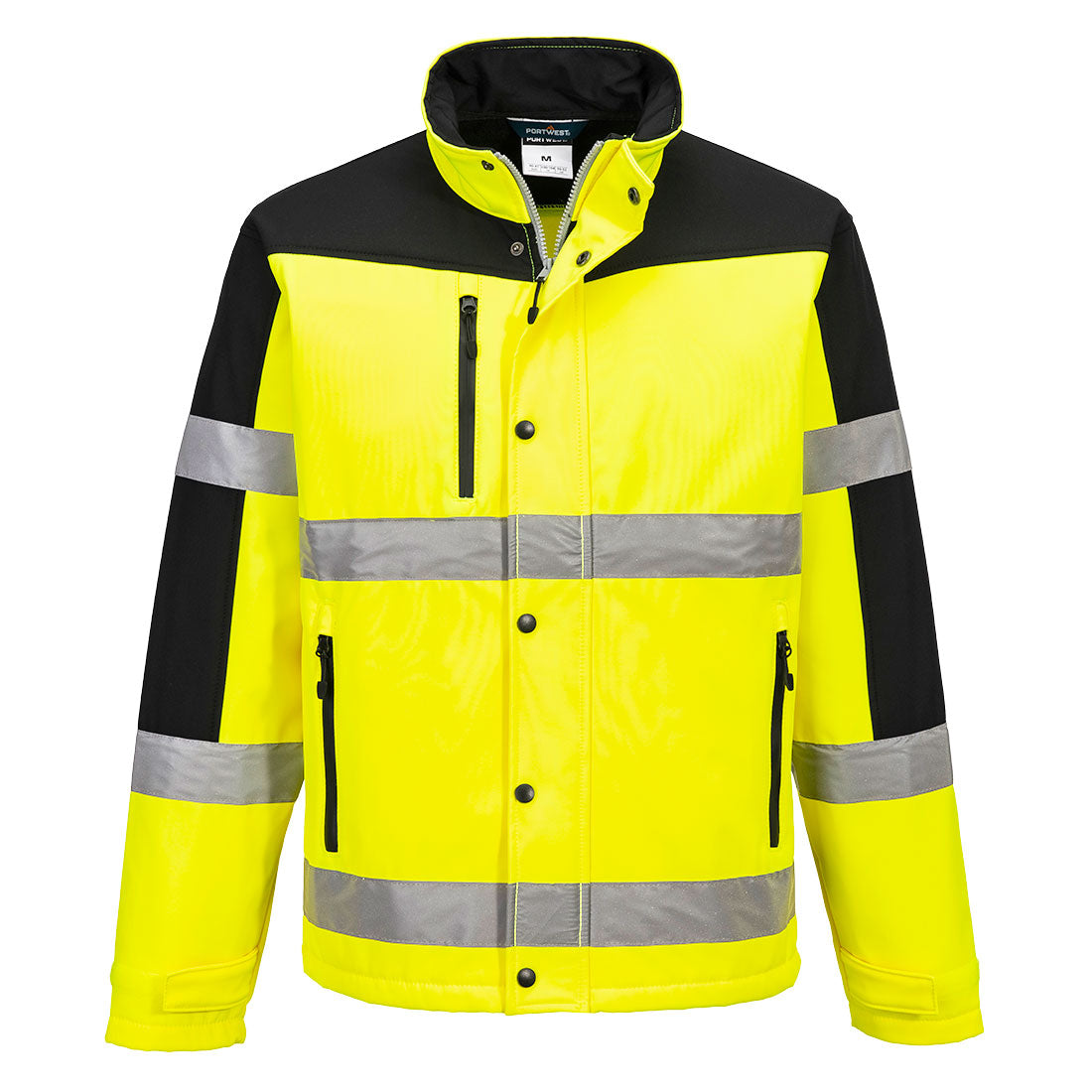 Hi-Vis kontrasta softshell jaka (3 slāņu)