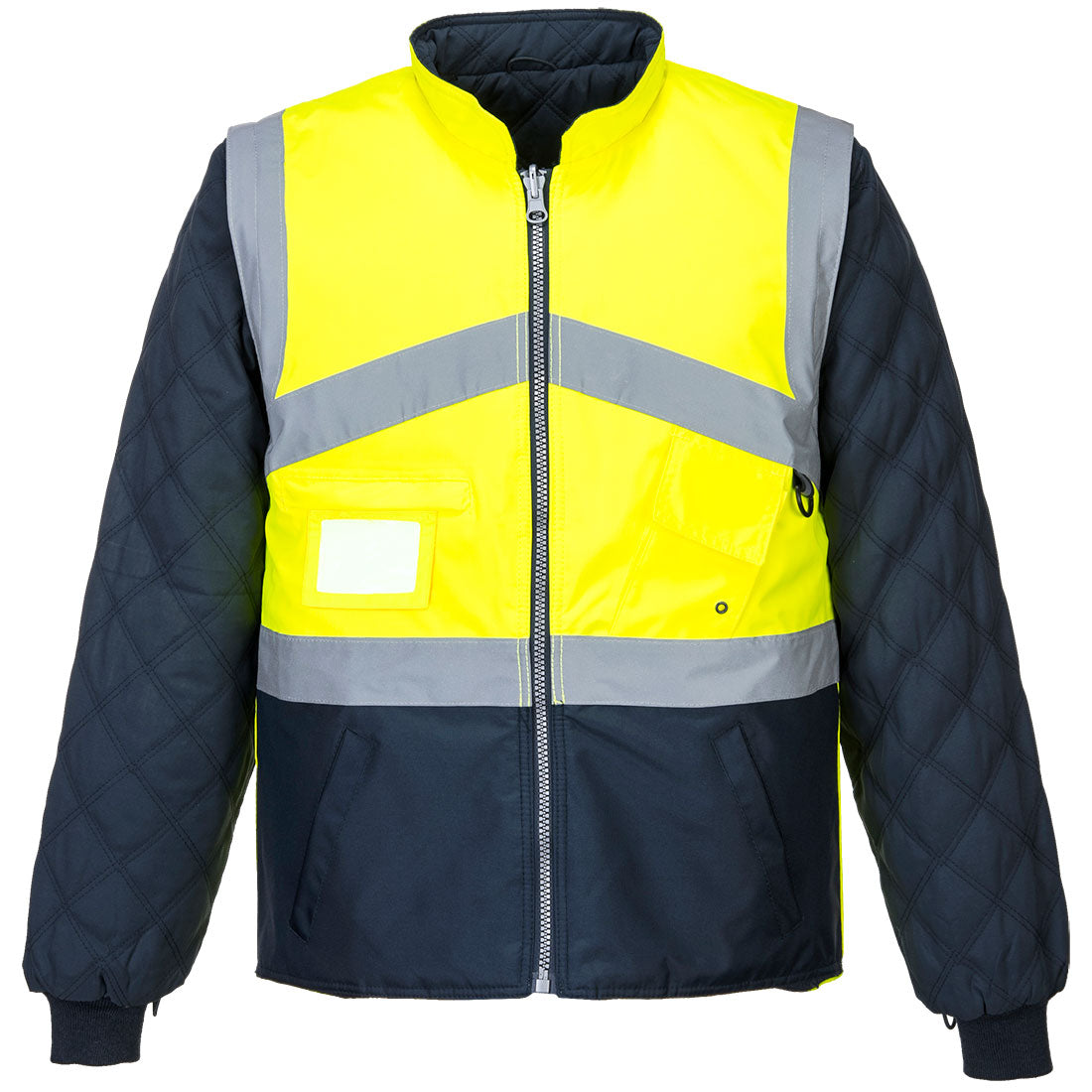 Hi-Vis elpojoša 2-in-1 kontrasta abpusējā jaka