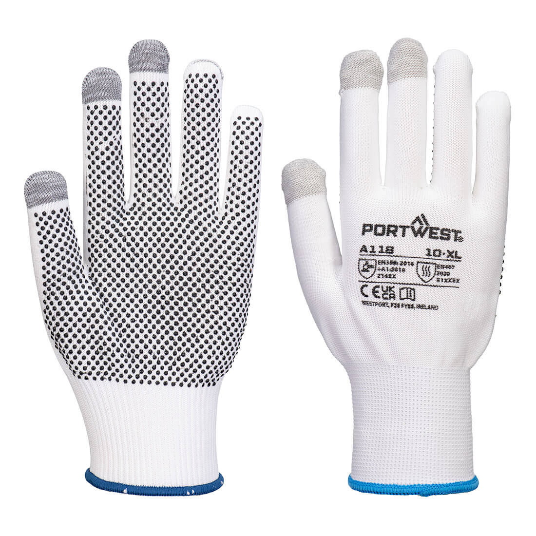 Cimdi Grip 13 PVC cimdi ar punktiņiem skārienekrānam 12 pāri