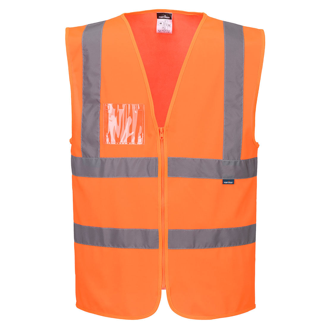 Hi-Vis veste ar siksnām un rāvējslēdzēju