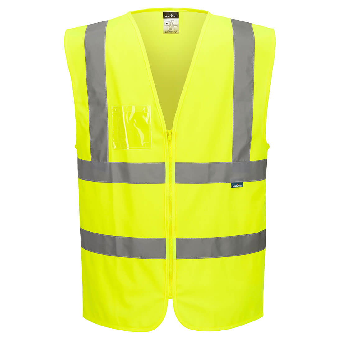 Hi-Vis veste ar siksnām un rāvējslēdzēju