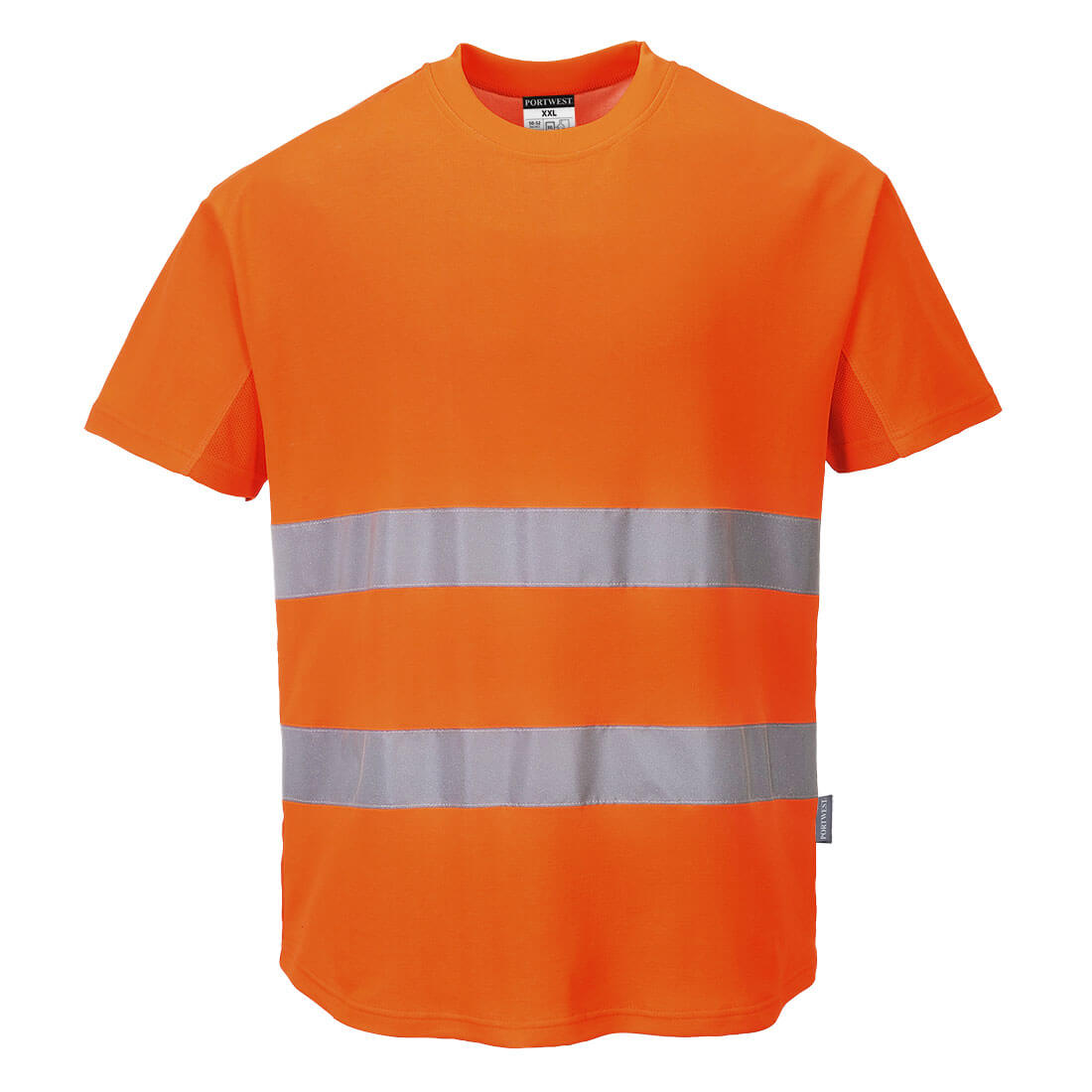 Hi-Vis Cotton Comfort T-krekls ar tīkla ieliktņiem