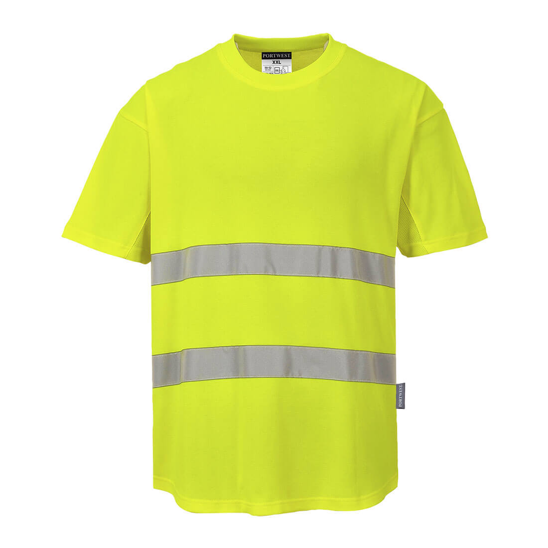 Hi-Vis Cotton Comfort T-krekls ar tīkla ieliktņiem