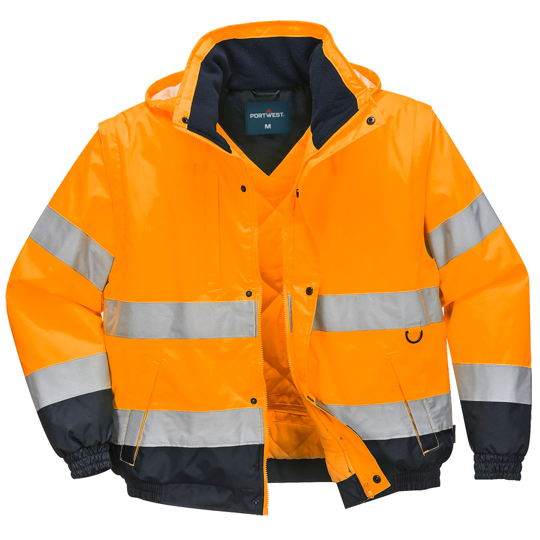 Hi-Vis 2-in-1 kontrasta bomber jaka