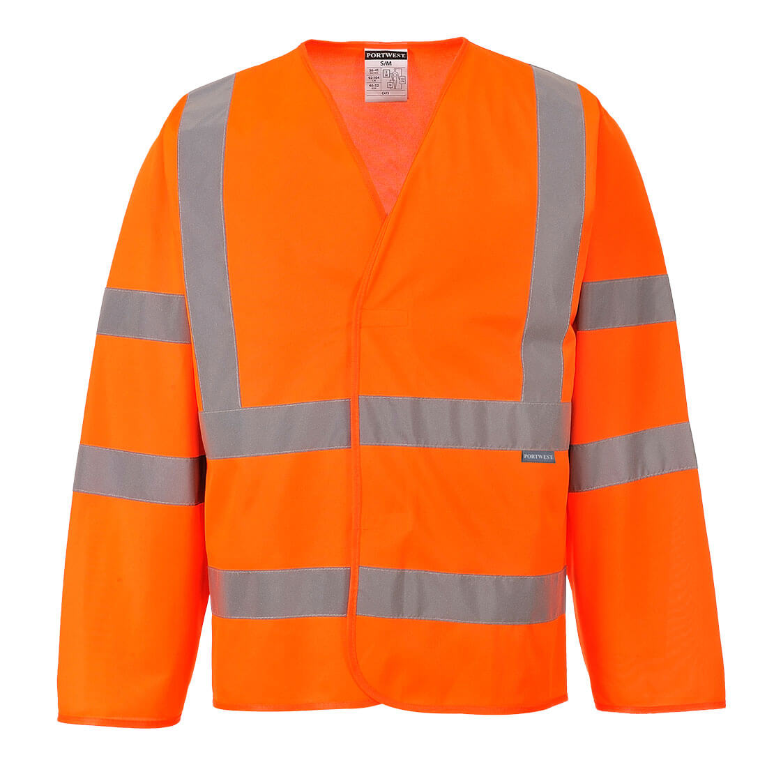 Hi-Vis veste ar siksnām un garām piedurknēm