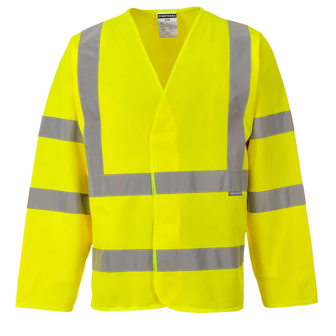 Hi-Vis veste ar siksnām un garām piedurknēm