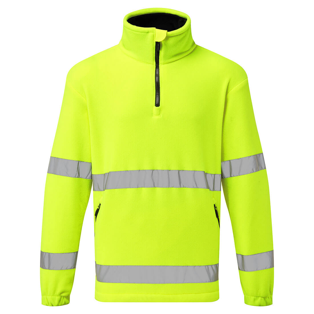 Hi-Vis flīss ar 1/2 rāvējslēdzēju