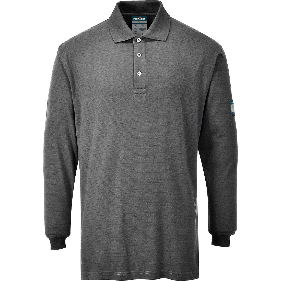 Modaflame Knit ugunsdrošs polo krekls ar garām piedurknēm