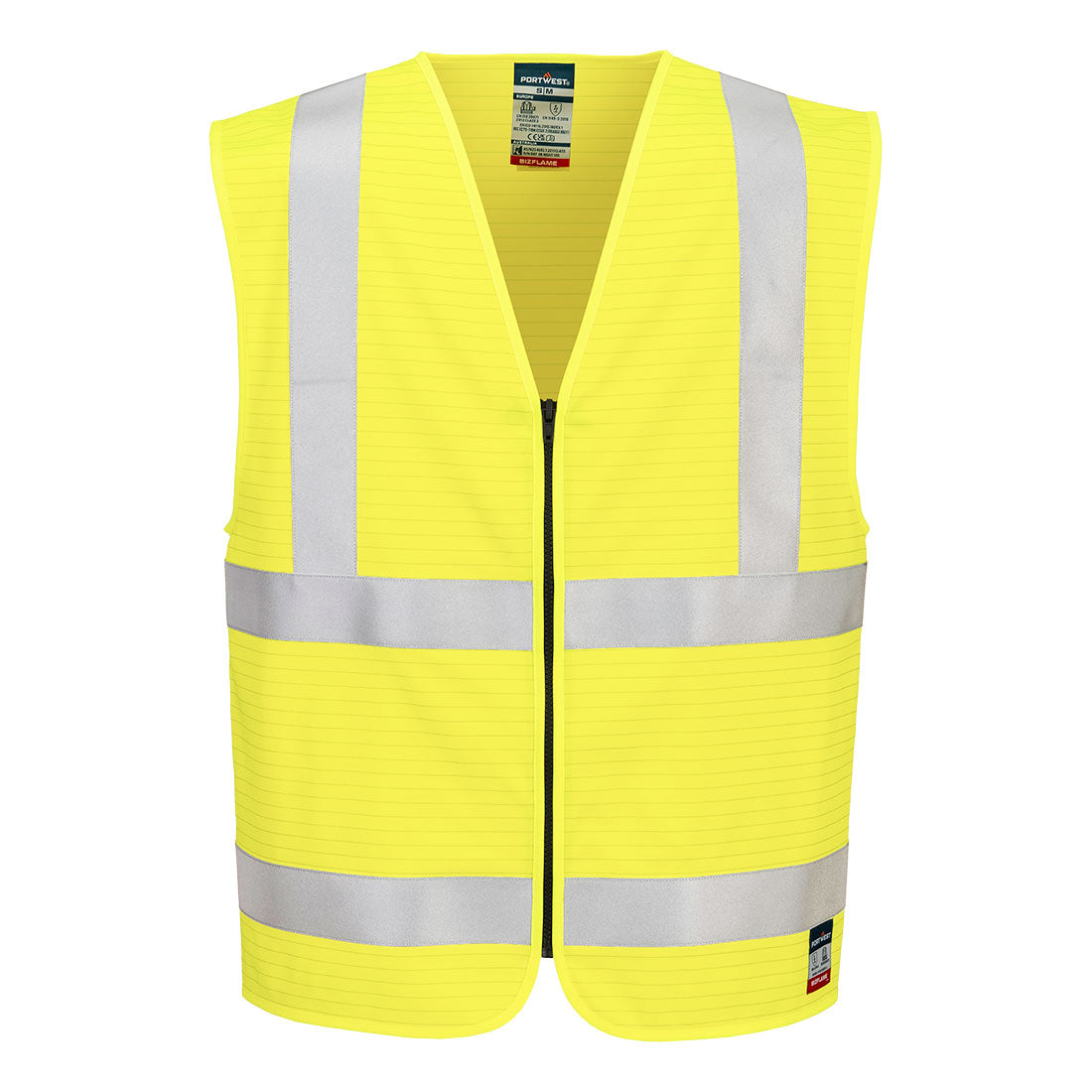 Bizflame Hi-Vis ugunsdroša veste ar rāvējslēdzēju
