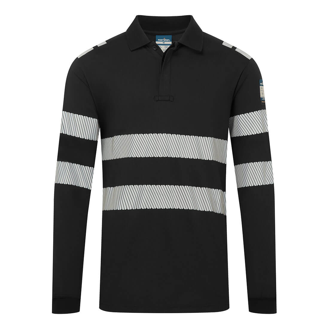 PW3 Modaflame Knit ugunsdrošs polo krekls ar garām piedurknēm