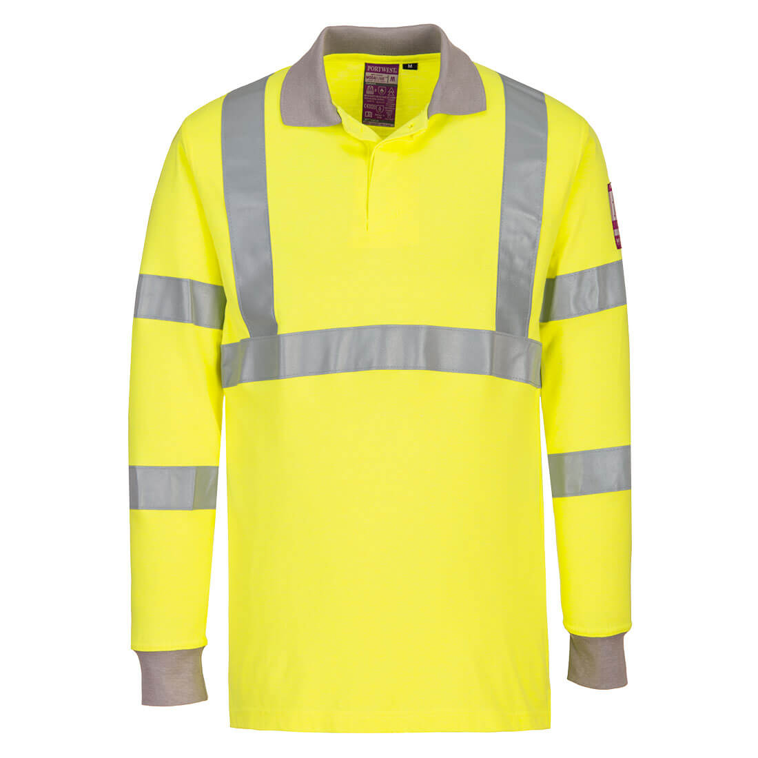 Modaflame Knit Hi-Vis ugunsdrošs polo krekls ar garām piedurknēm