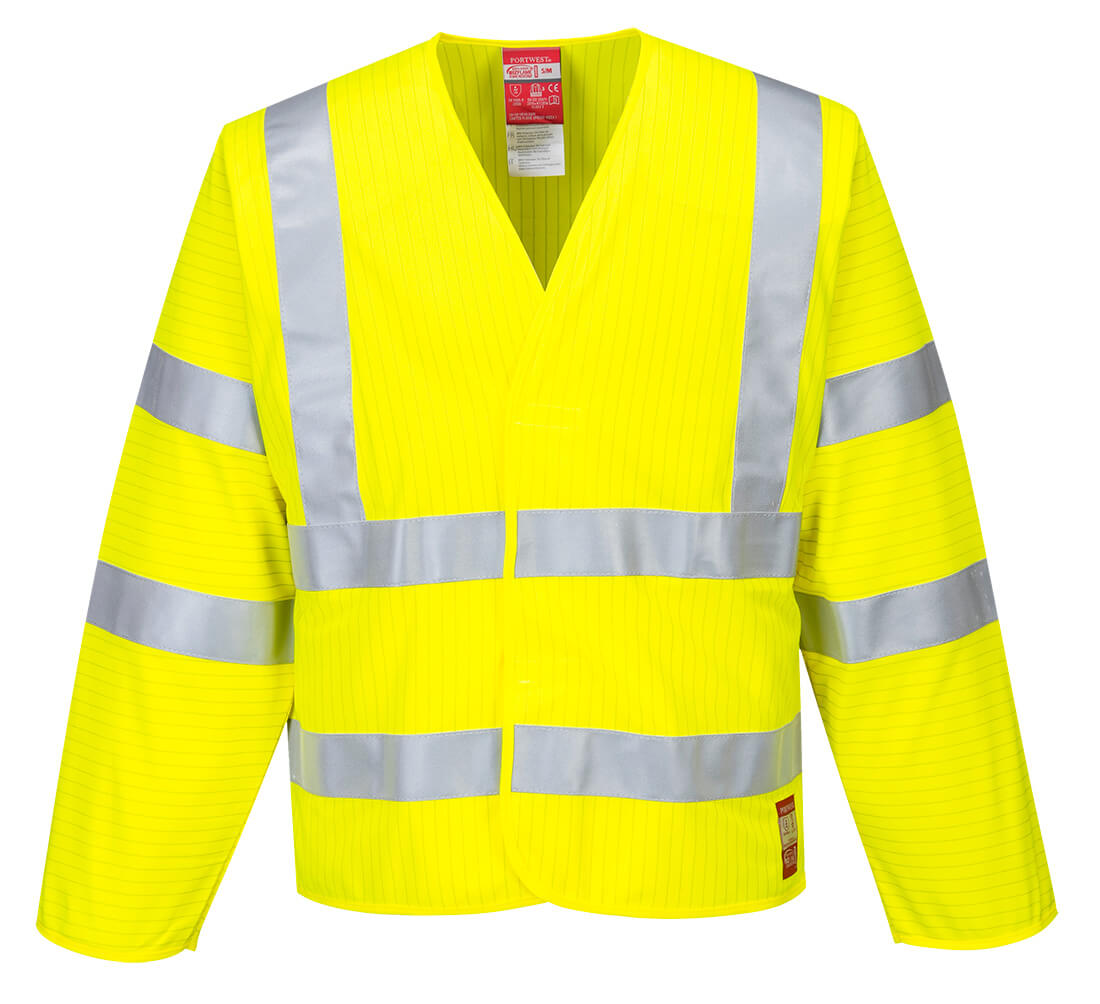 Bizflame Hi-Vis ugunsdroša veste ar garām piedurknēm