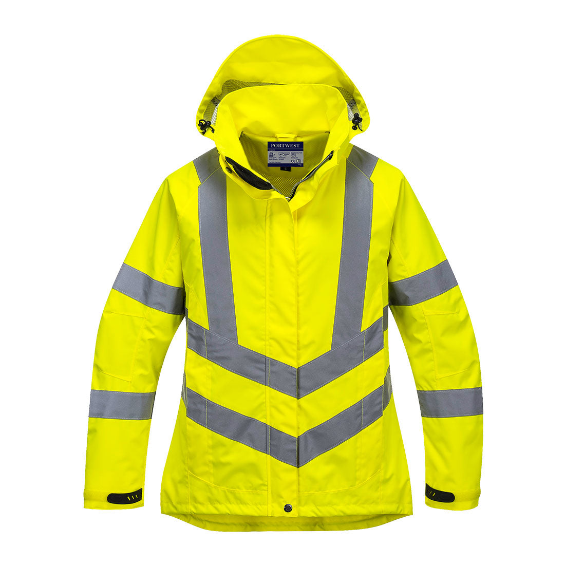 Hi-Vis sieviešu elpojoša lietus jaka