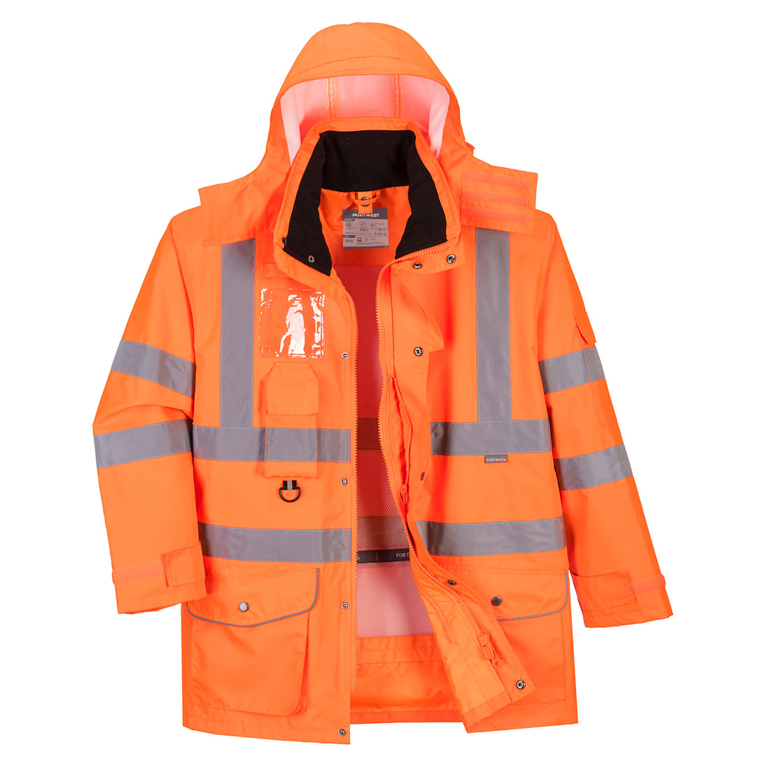 Hi-Vis elpojoša 7-in-1 satiksmes jaka