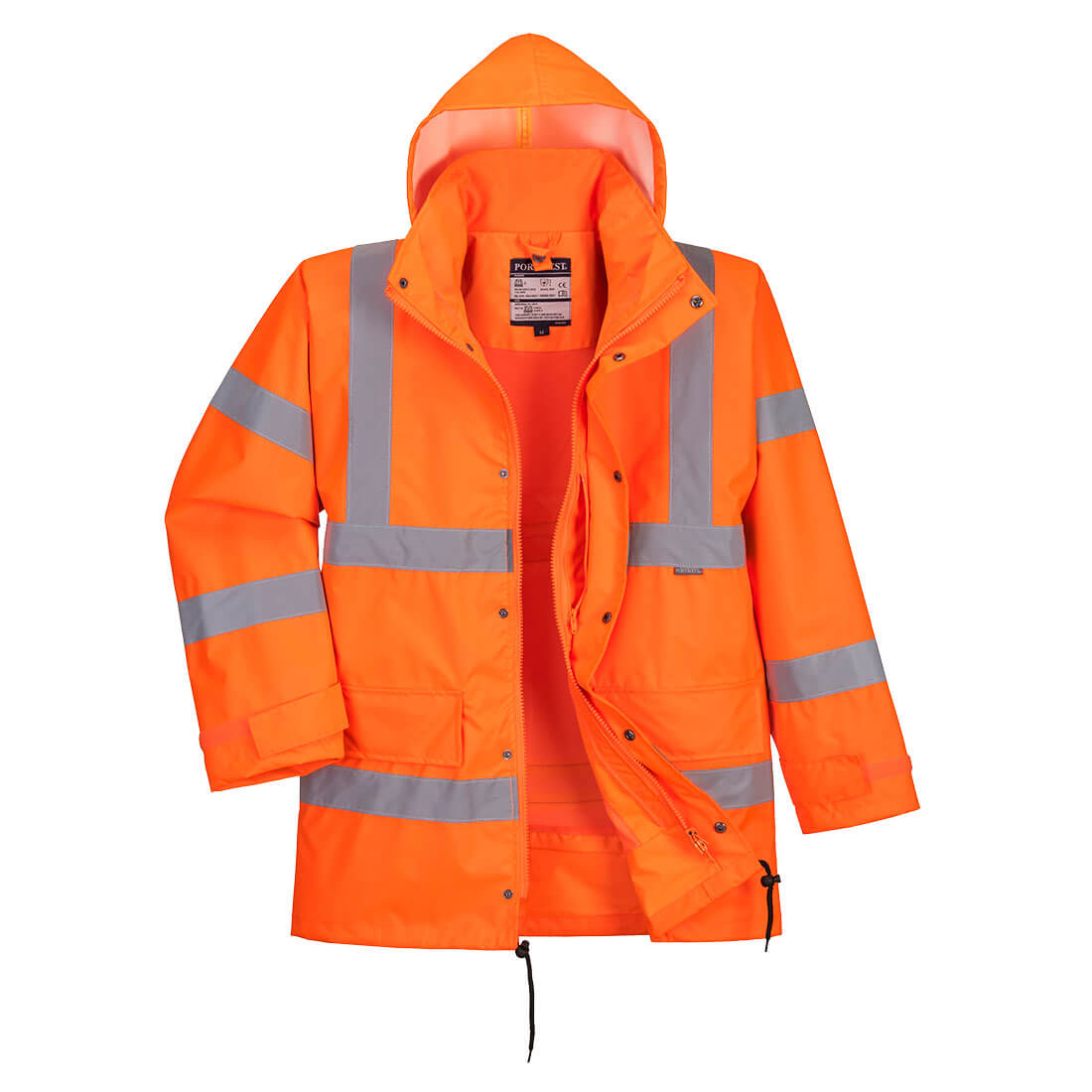 Hi-Vis elpojoša interaktīvā lietus satiksmes jaka