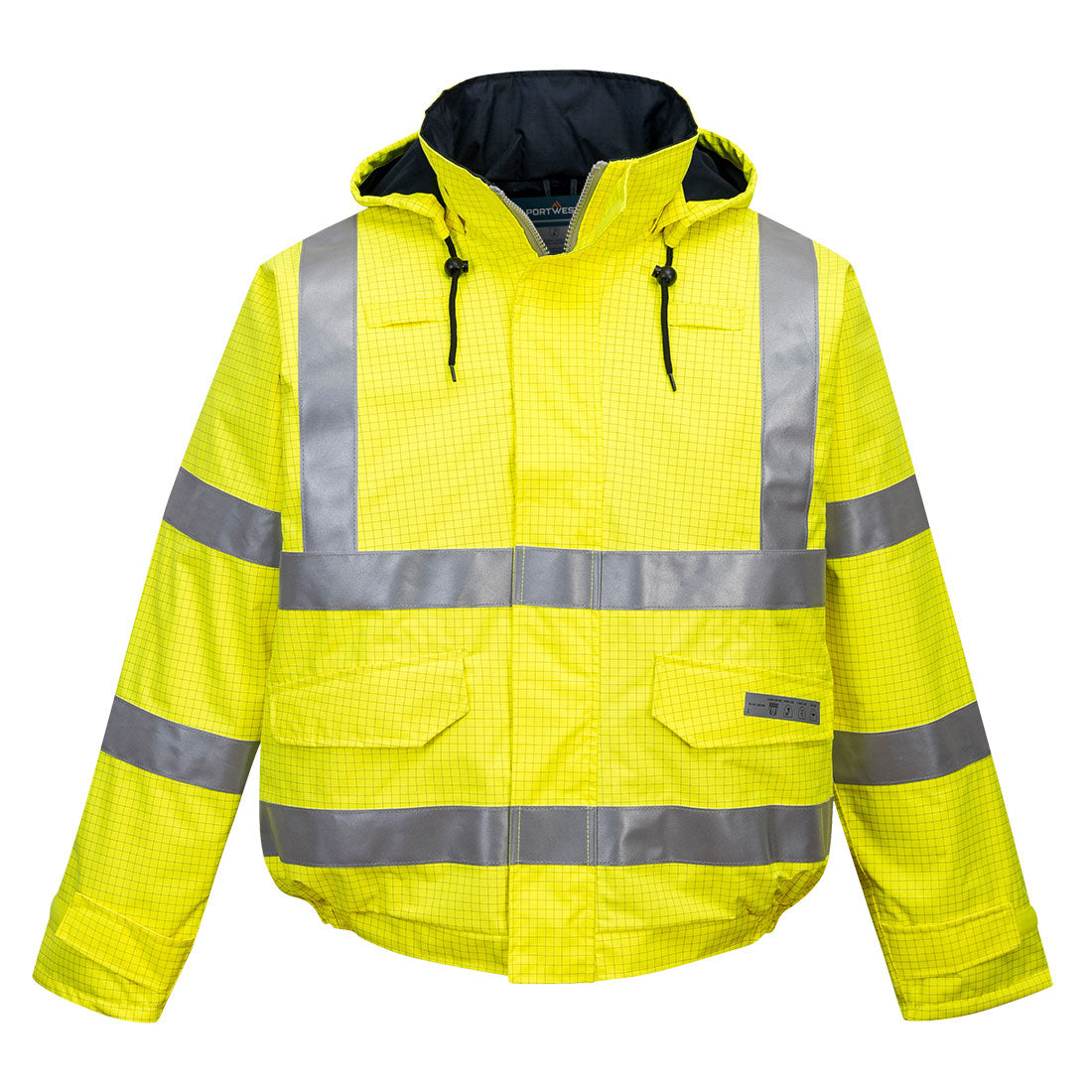 Bizflame Rain Hi-Vis ziemas bomber ugunsdroša jaka