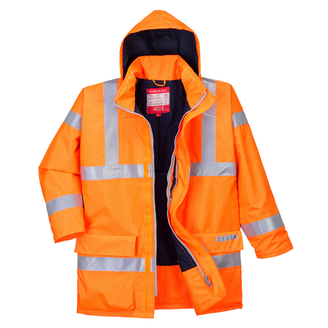 Bizflame Rain Hi-Vis ziemas ugunsdroša jaka