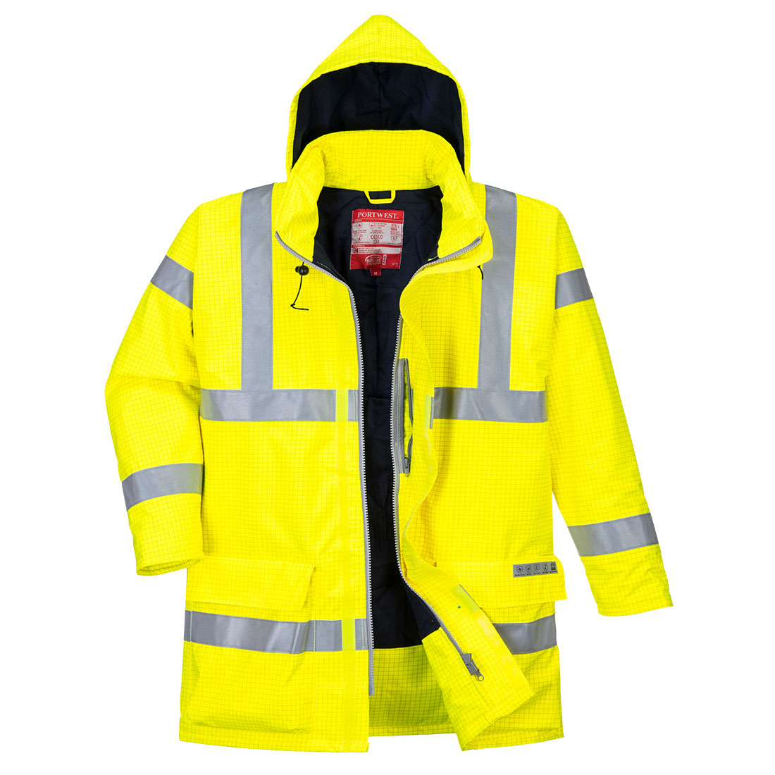 Bizflame Rain Hi-Vis ziemas ugunsdroša jaka