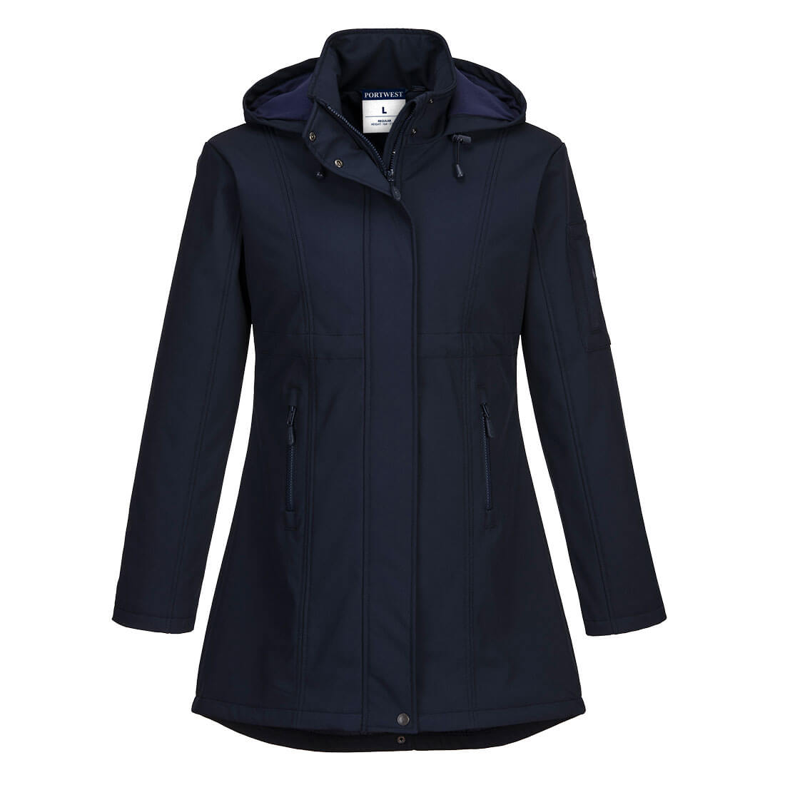 Carla sieviešu softshell jaka ar kapuci (3 slāņu)